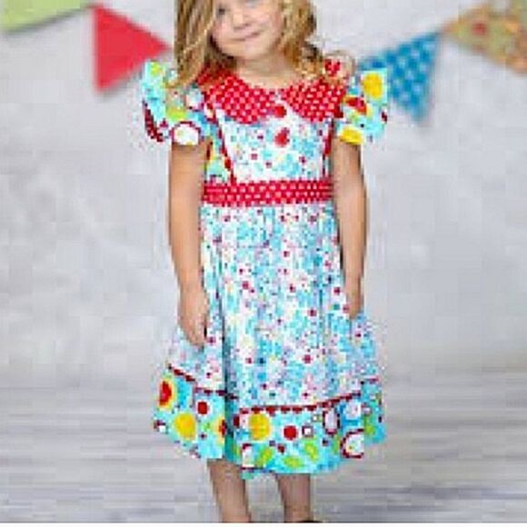 JELLY THE PUG SUNSHINE BEVERLY Floral Polka-dot DRESS 6 - Picture 1 of 10